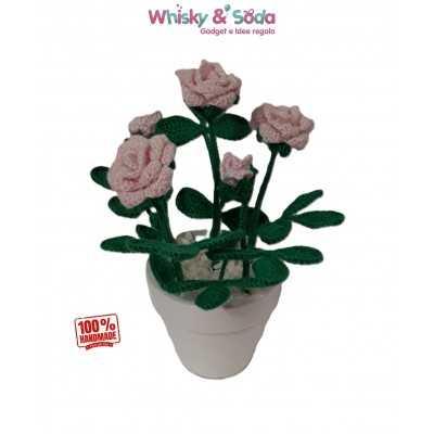 AMIGURUMI - VASO CON ROSE