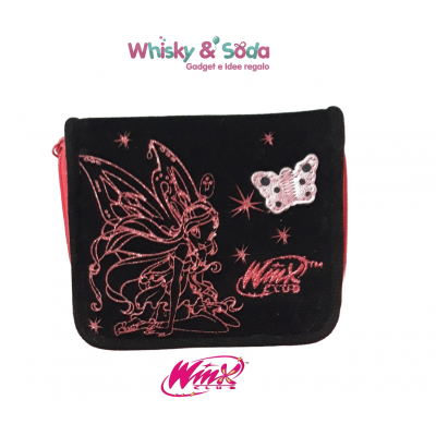 WINX CLUB Portafoglio Black "Pink Butterfly"