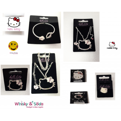 HELLO KITTY - Jewelry Sets "Butterfly Strass - White Face - Pink Bow" by Camomilla