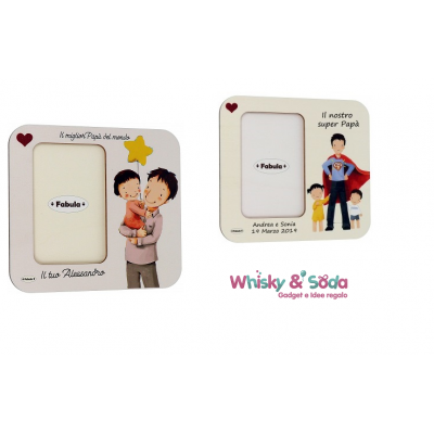 CORNICE PORTAFOTO in legno Festa del Papà