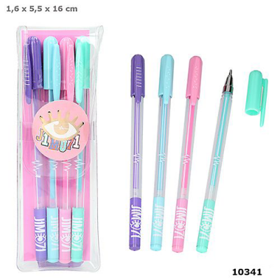 J1M071 - Lisa & Lena - Set 4 penne gel neon