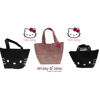 HELLO KITTY Borsa Sporta Bag - Black & Light Pink