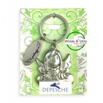 Portachiavi Metallo Guardian Angel - Angelo Custode - Lettera