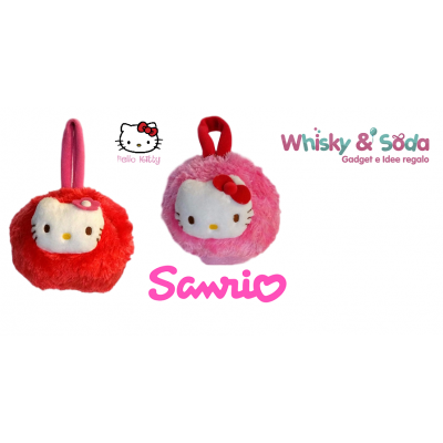 HELLO KITTY Borsetta Peluche tonda con cerniera  Sanrio