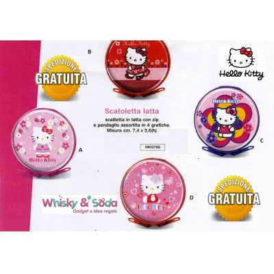 HELLO KITTY Scatola Latta con Zip