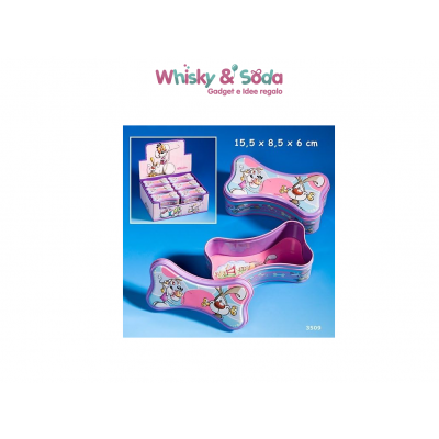 DIDDL - DIDDLINA - BIBOMBL  LATTA FORMA OSSO - TIN BOX